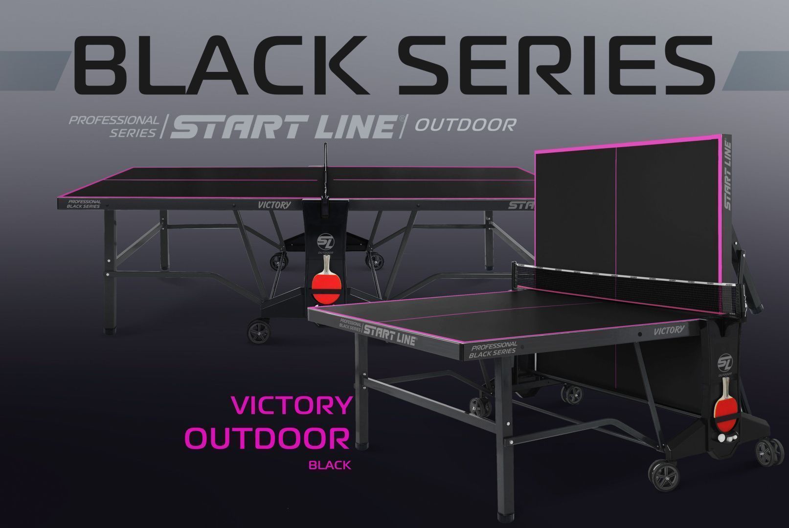 Стол теннисный Victory 6 Всепогодный Black