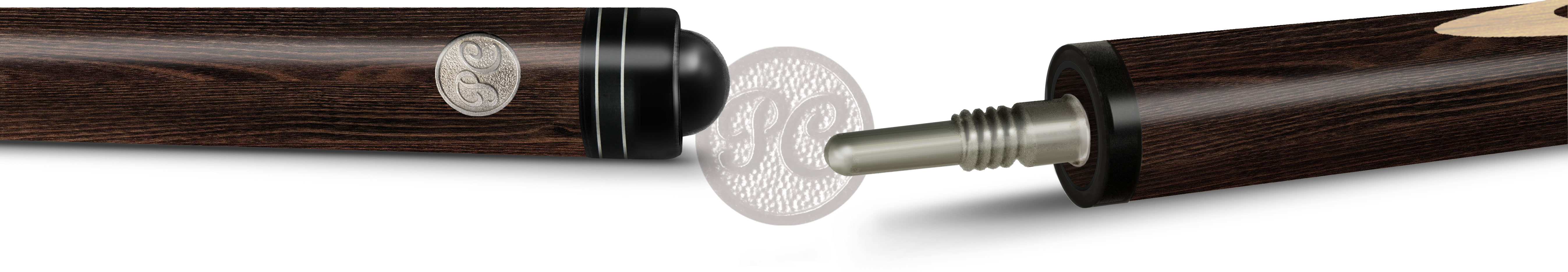 10-5-У Кий "Классик 13 запильный с удлинителем" 2 РС, венге/граб