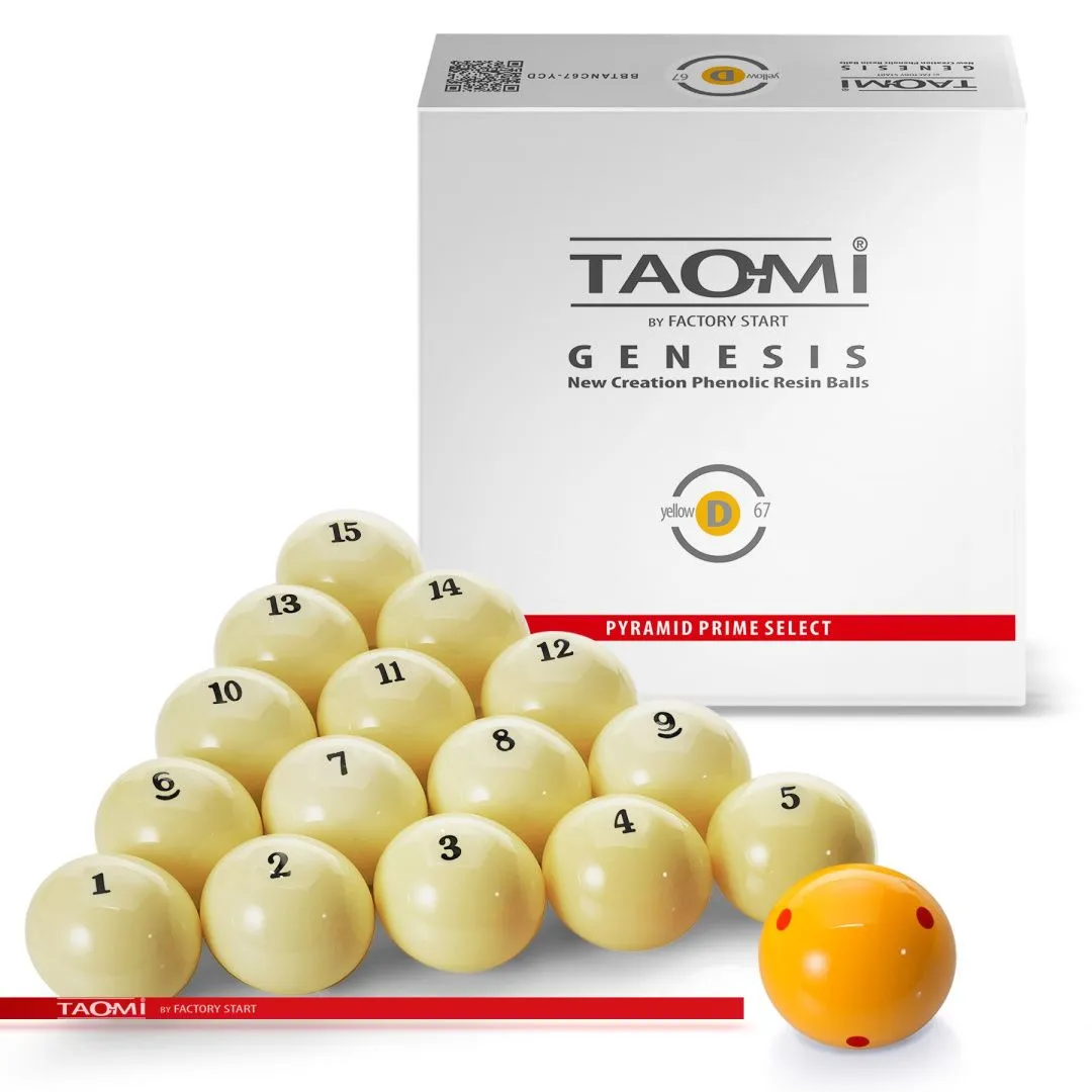 Шары TAO-MI GENESIS 67 мм Желтый биток с точками