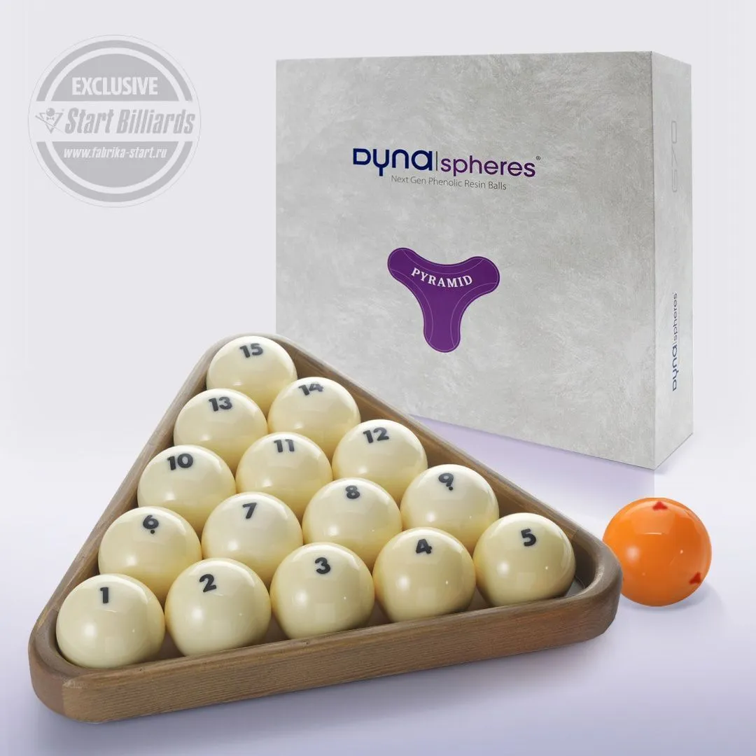 Шары Dynaspheres Prime Pyramid 67 мм Желтый биток с логотипом