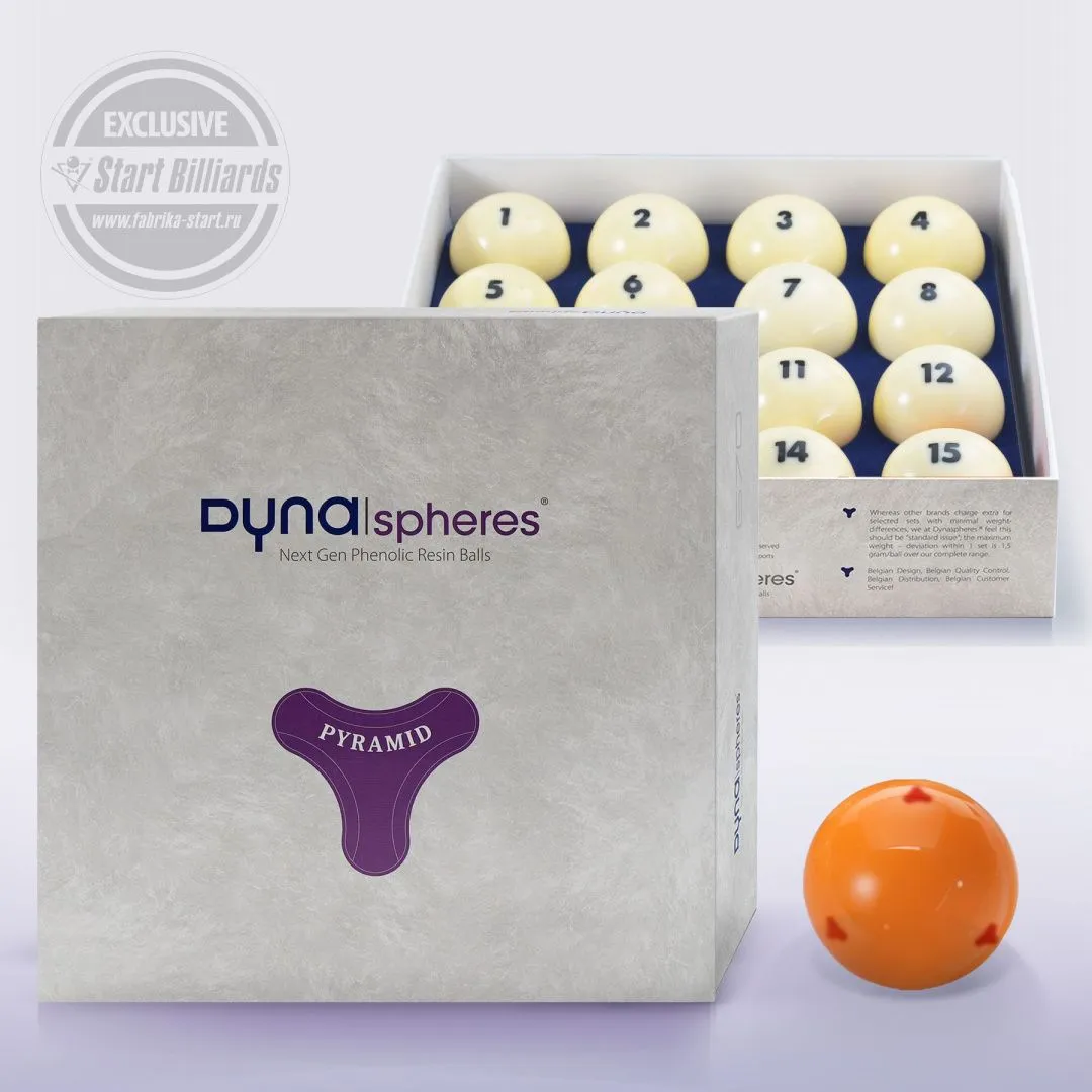 Шары Dynaspheres Prime Pyramid 67 мм Желтый биток с логотипом